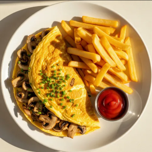 Ham & Mushroom Omelette 